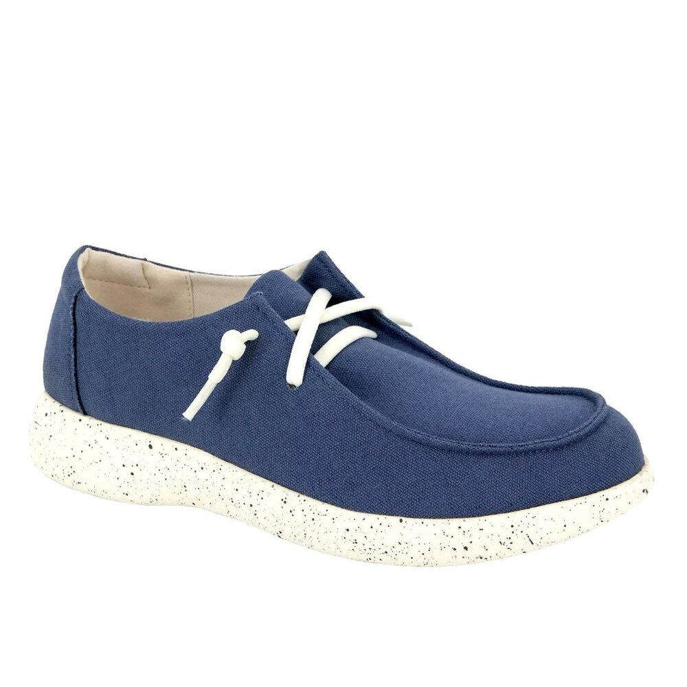 Jsport Wenden Women 8 Casual Slip on Boat Shoes Nautical Sneaker Navy Blue